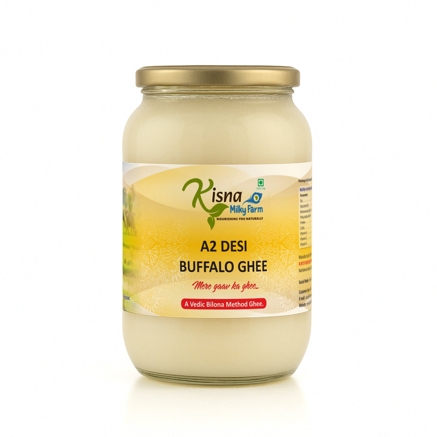 A2 Desi Buffalo Ghee | Made by the ancient Vedic Bilona process