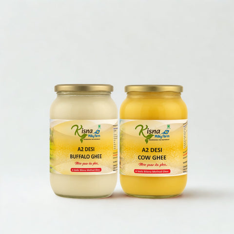 Buffalo Ghee 500ml And Cow Ghee 500ml Combo – 1000ml